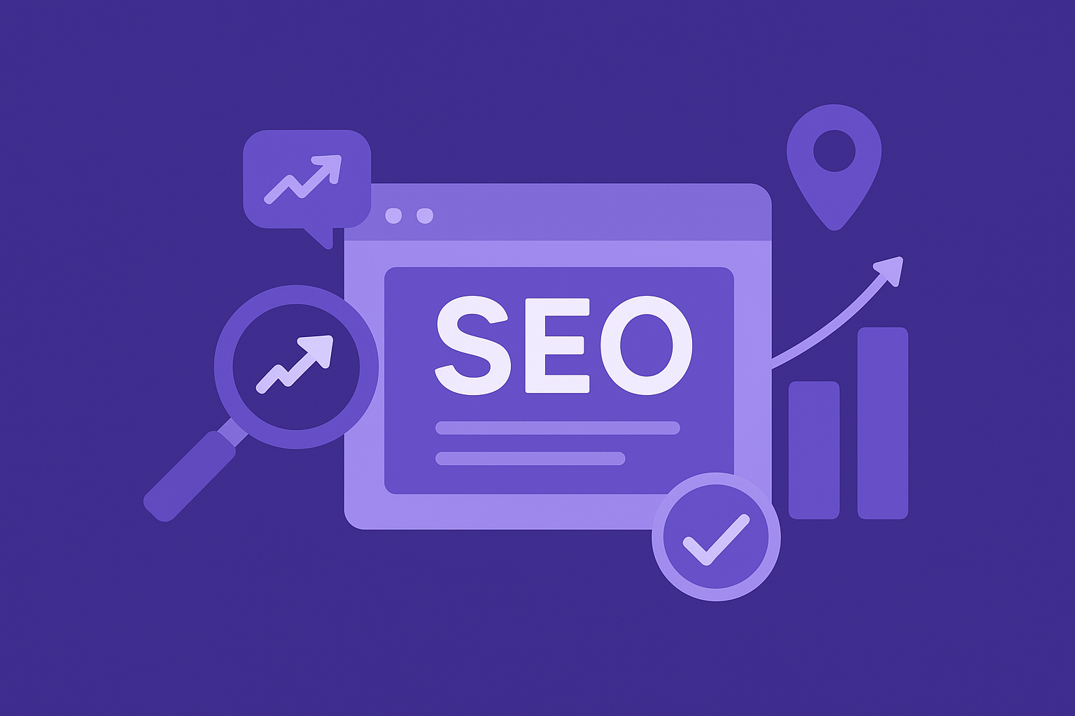 Graph showing upward trend of website traffic